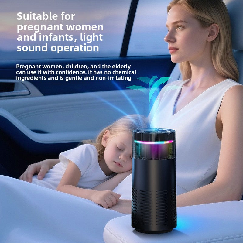 Rechargeable Car Air Purifier with Aromatherapy and Mood Light