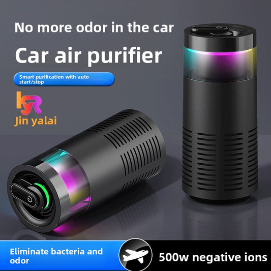 Rechargeable Car Air Purifier with Aromatherapy and Mood Light