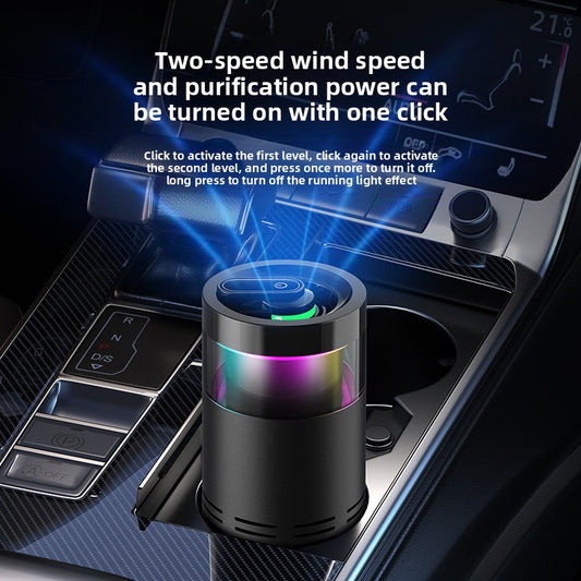 Rechargeable Car Air Purifier with Aromatherapy and Mood Light